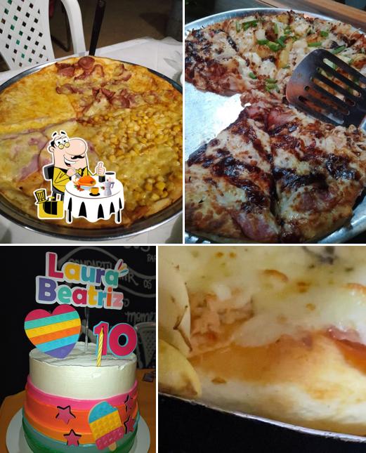 Platos en Igo's Pizzaria