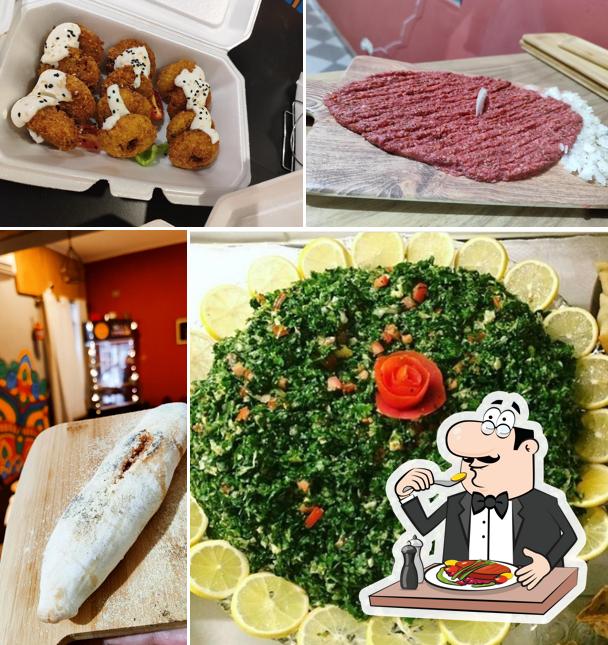 Kibbeh nayyeh em Restaurante Yalla Comer - Comida Árabe (Síria)