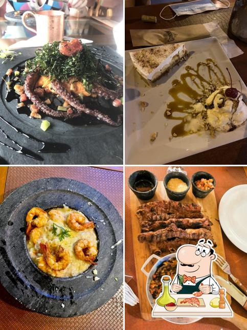 Camarão e grãos em Maçarico Gastro Bar