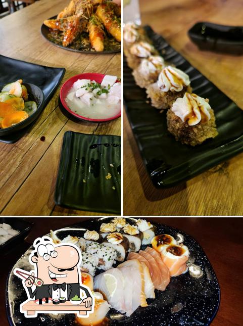 Rolos de sushi são oferecidos por Kyoto Japanese Fusion
