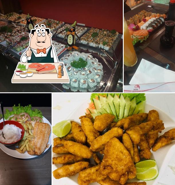 Peixe e fritas em Taishi Sushi