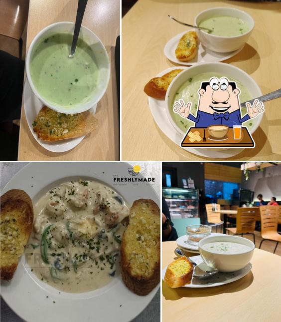 Clam chowder at The FreshlyMade
