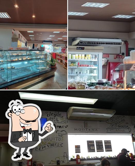 O interior do Padaria Moderna
