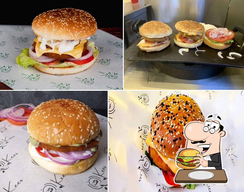 Get a burger at QKees