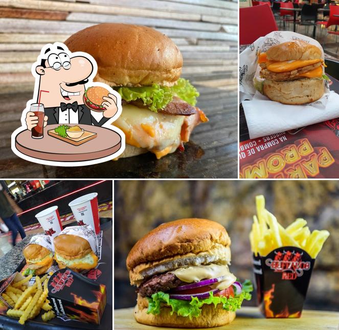 Buffalos Red serve uma gama de opções para os amantes dos hambúrgueres