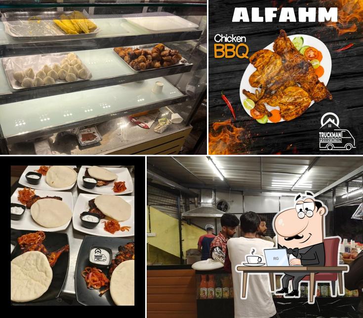 Take a seat at one of the tables at TRUCKMAN FOOD STATION