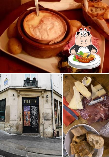 La nourriture et extérieur du restaurant
