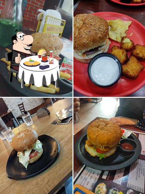 Try out a burger at Classic Rider Cafe