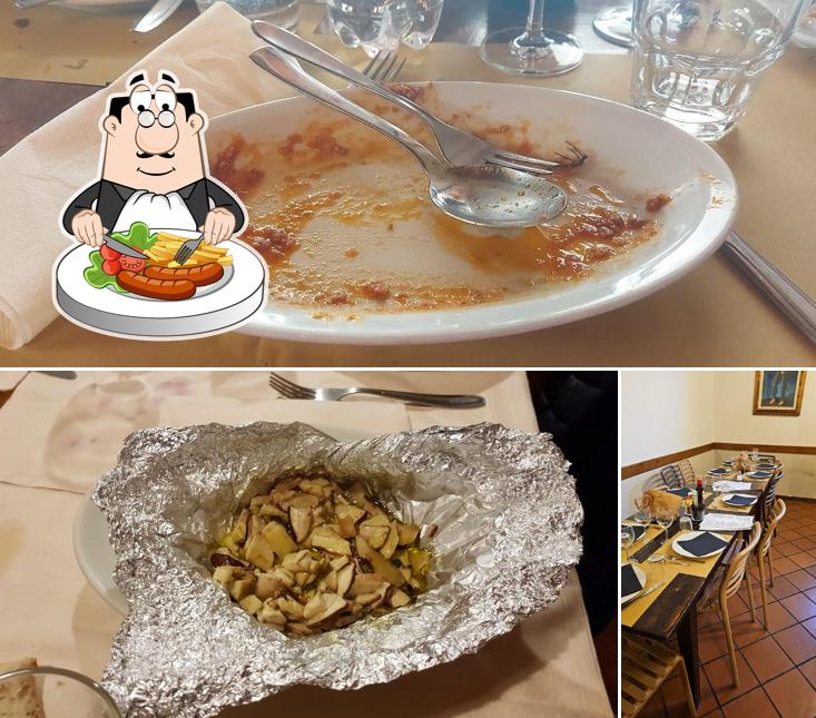 La cibo e interni del ristorante