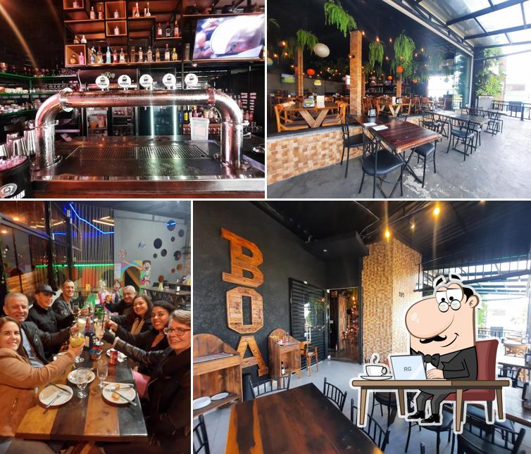O interior do Boa Bar e Gastronomia