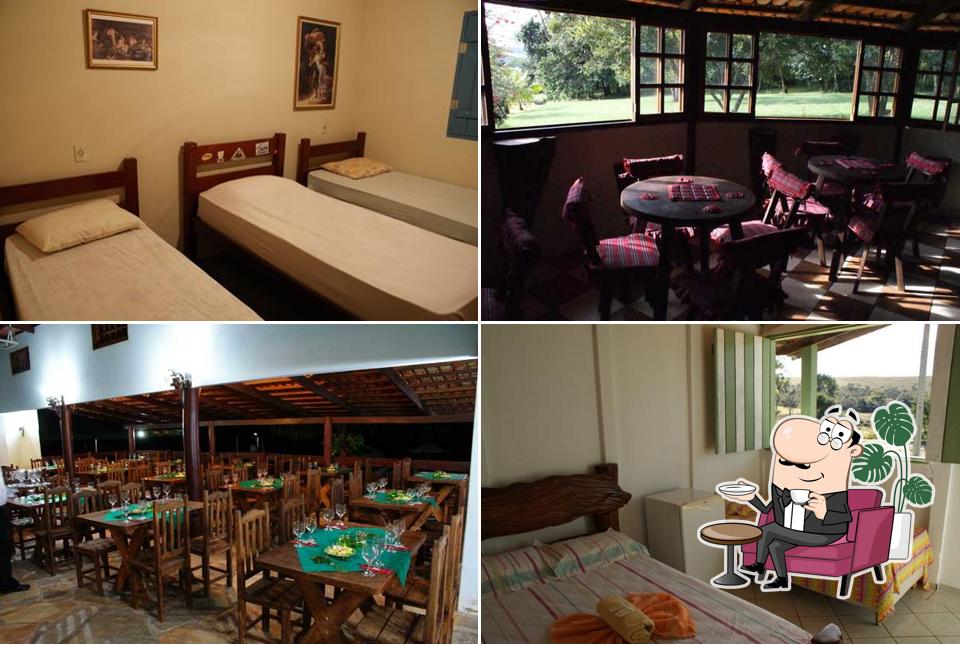 O interior do Hotel Fazenda Serra da Irara
