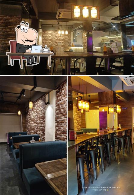 The interior of Hotel Pranjal Pure veg AC