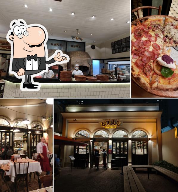 Sente em uma das mesas no Bráz Pizzaria - Moema