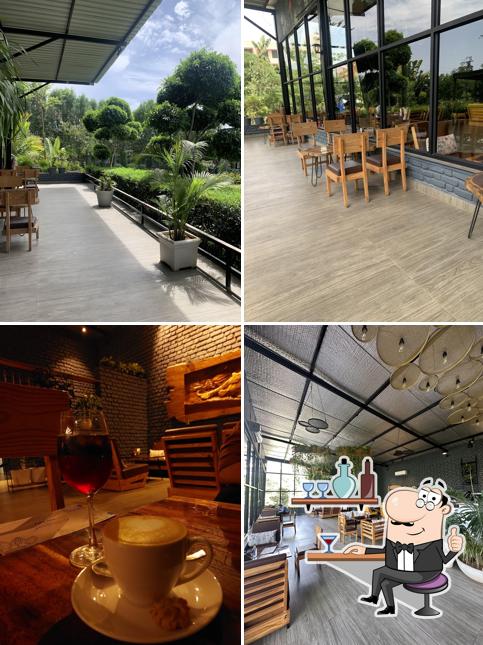 Take a seat at one of the tables at Botanical cafe