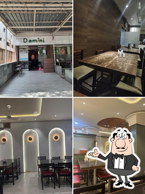 Take a seat at one of the tables at Hotel Damini