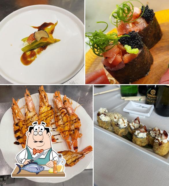 Gegrillter lachs im Daiso-Sushi Restaurant & Bubble Tea