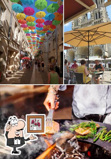 Installez-vous à l'une des tables de Restaurant Le Parvis