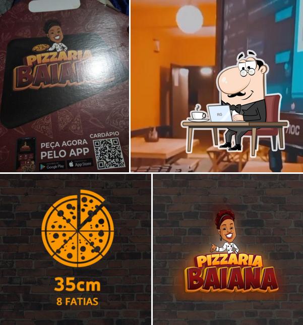 O interior do Pizzaria Baiana