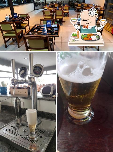 Entre diferentes coisas, comida e interior podem ser encontrados no SEU DITO Espetaria e Restaurante