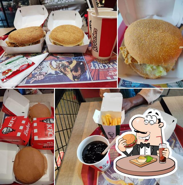 Order a burger at KFC
