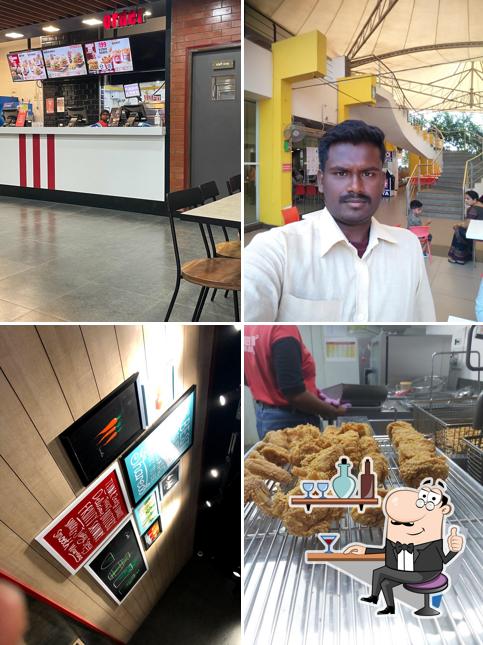 The interior of KFC