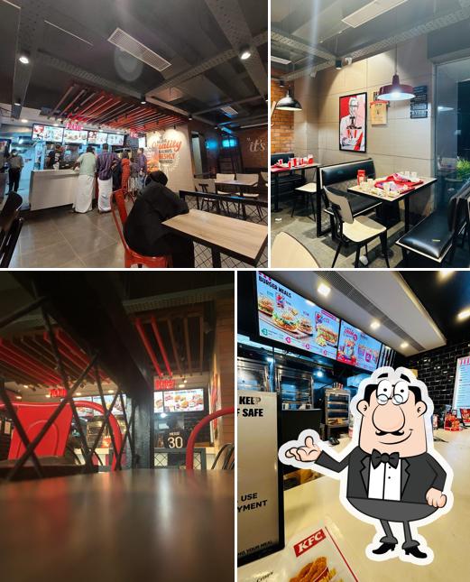 Take a seat at one of the tables at KFC