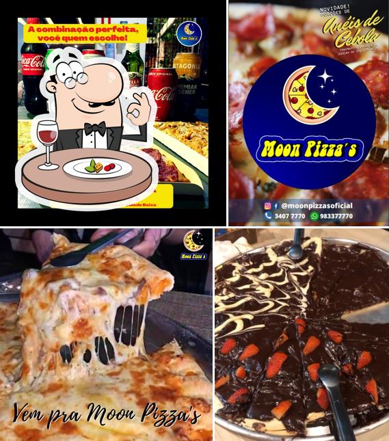 Platos en Moon Pizzas