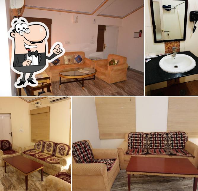 The interior of Vijayshree Resort, Hampi