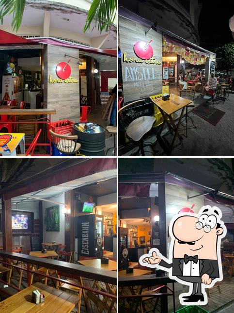 O interior do Hora Extra Bar Gourmet
