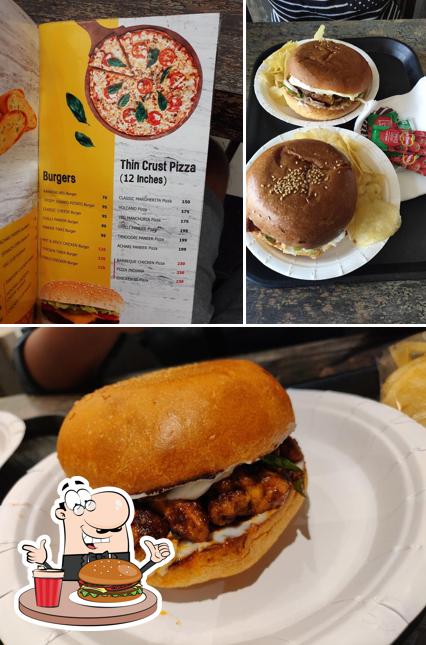 Order a burger at Karachi Bakery Sangareddy
