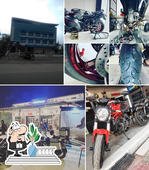 The exterior of PitStop The Riders Cafe Jammu