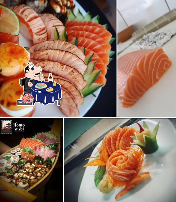 Sashimi em Restaurante Honto Sushi