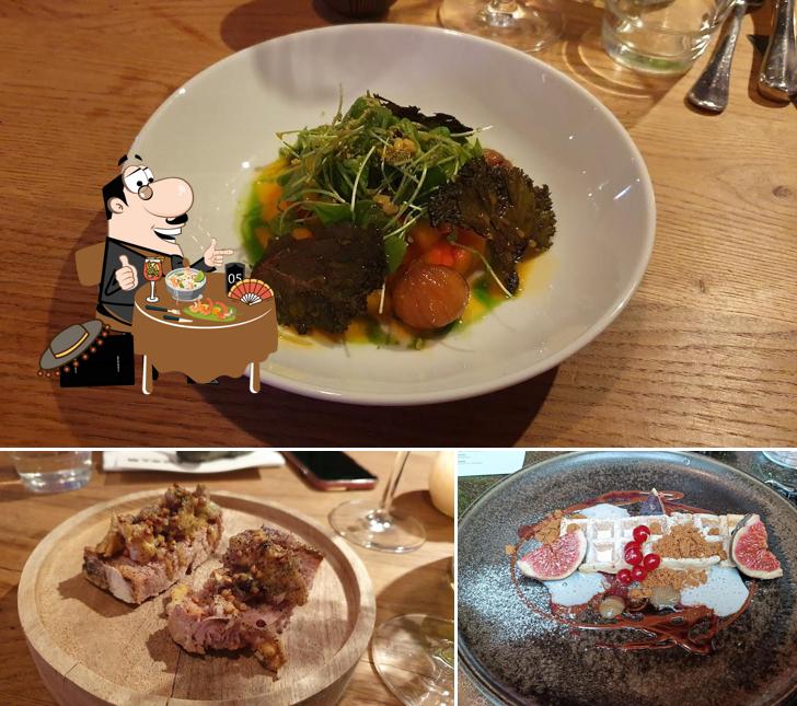 La cibo e esterno del ristorante