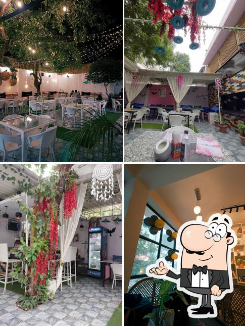 The interior of Cafe Pikkuli Kankarbagh
