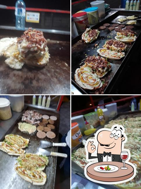 Okonomiyaki em Nene Lanches Cotia-sp