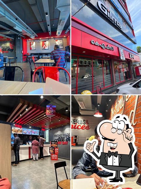Take a seat at one of the tables at KFC