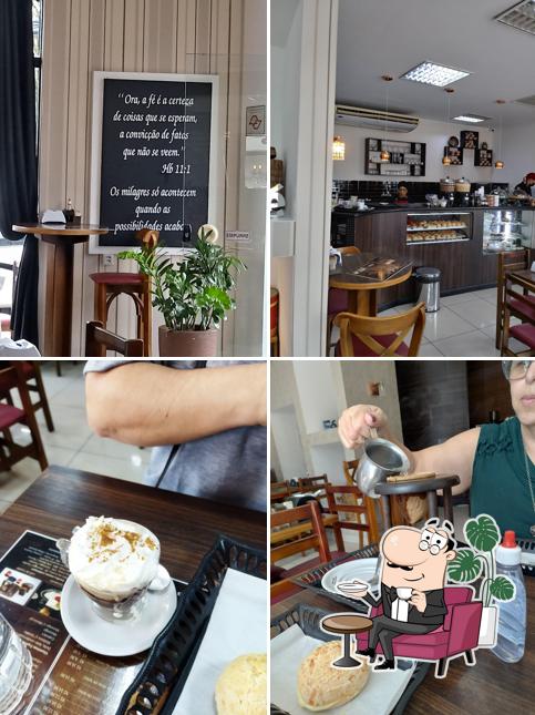 Sente em uma das mesas no Spaço Mineiro Gourmet