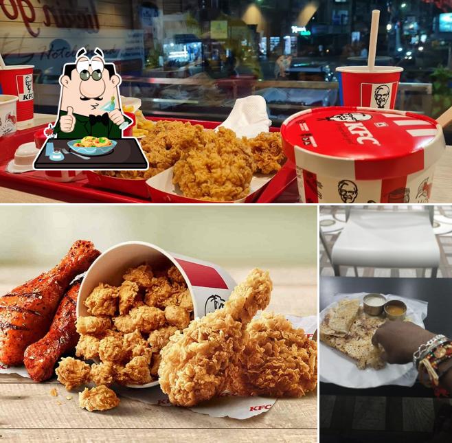 Fried chicken at KFC
