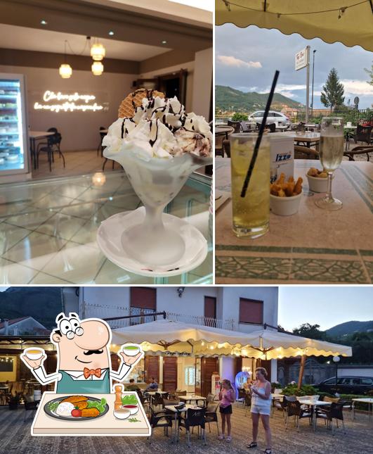 La cibo e esterno del ristorante