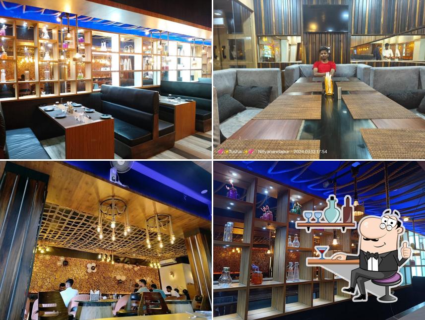 Take a seat at one of the tables at The Lounge bar cum restaurant