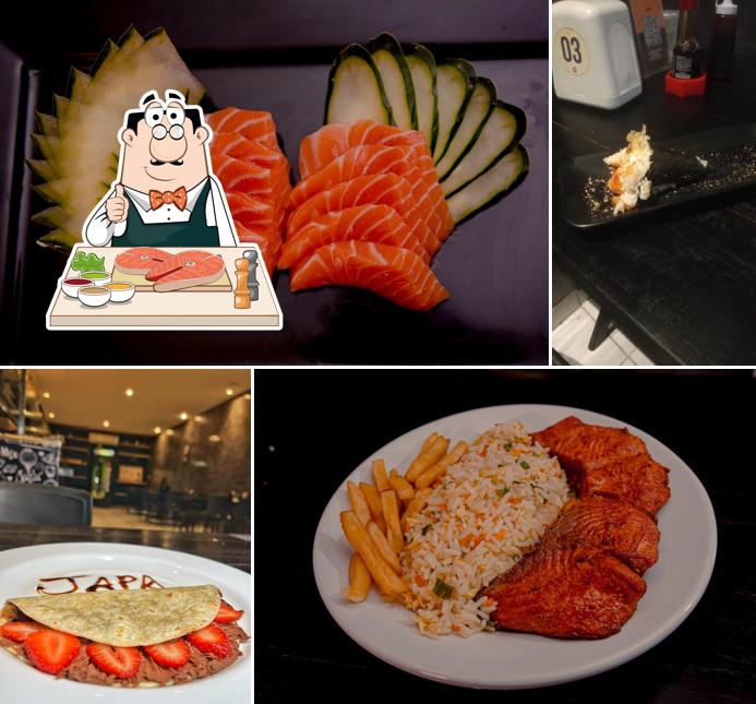Peixe e fritas em Mister Japa Sushi - Tibiri