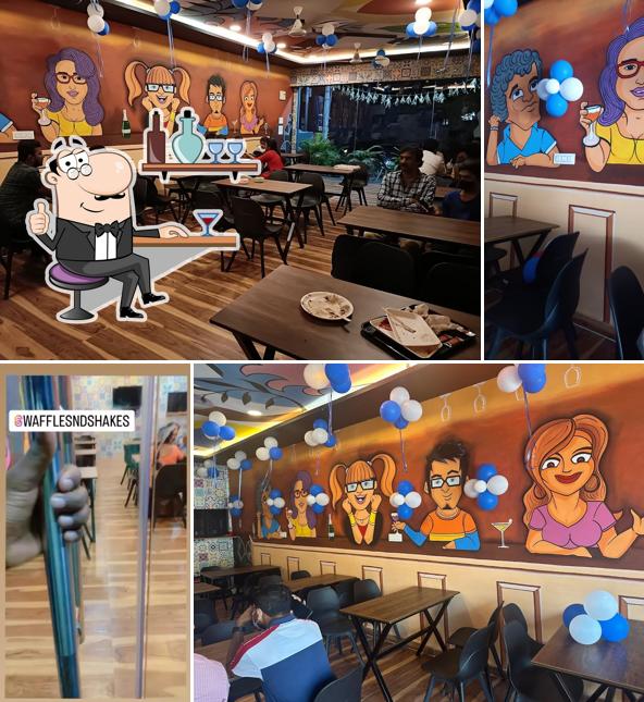 The interior of Waffles & Shakes