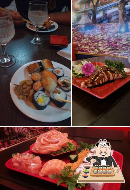 Prove diversas opções de sushi