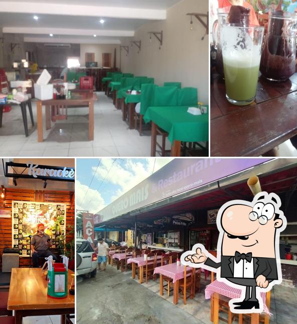 O interior do Restaurante Açai Quero Mais
