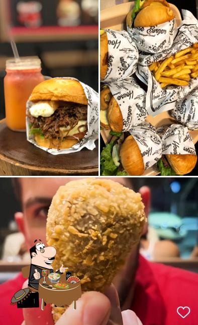 Sanduíche de carne de porco desfiada em House burger 190