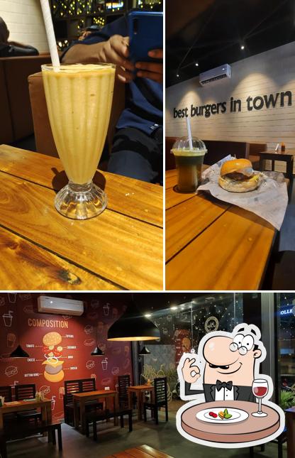 The image of food and interior at Burger Lounge, Muvattupuzha