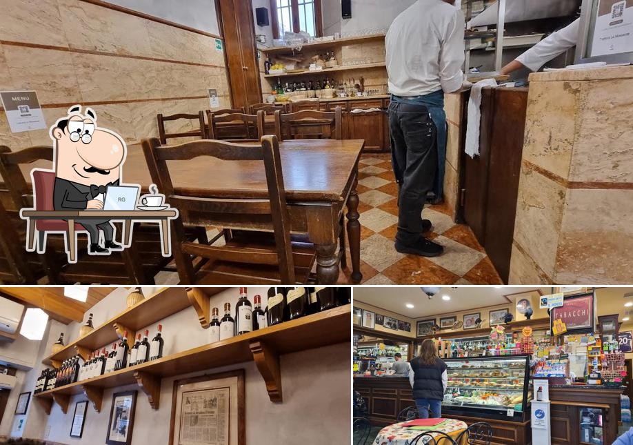 Gli interni di Trattoria Le Mossacce
