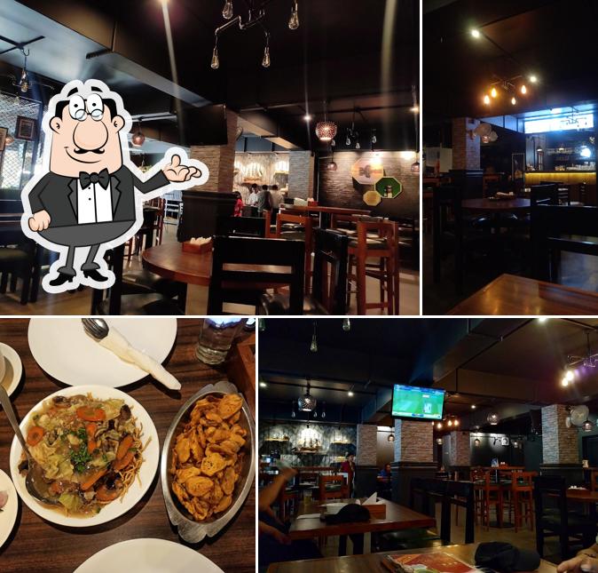Take a seat at one of the tables at Kitchen Xpress