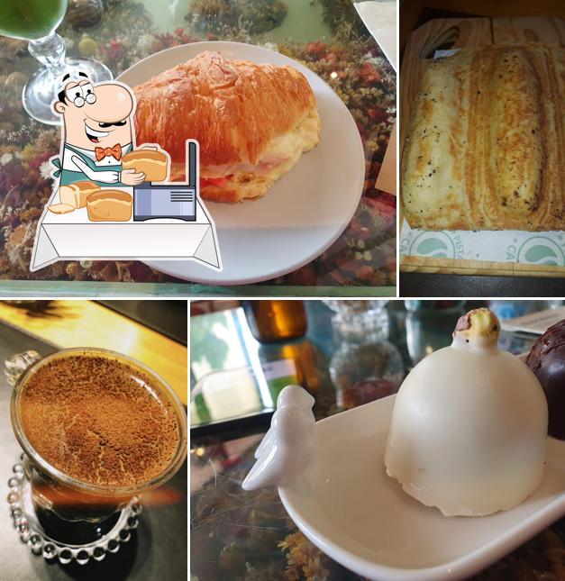 Pão-com-alho em Pistache Café