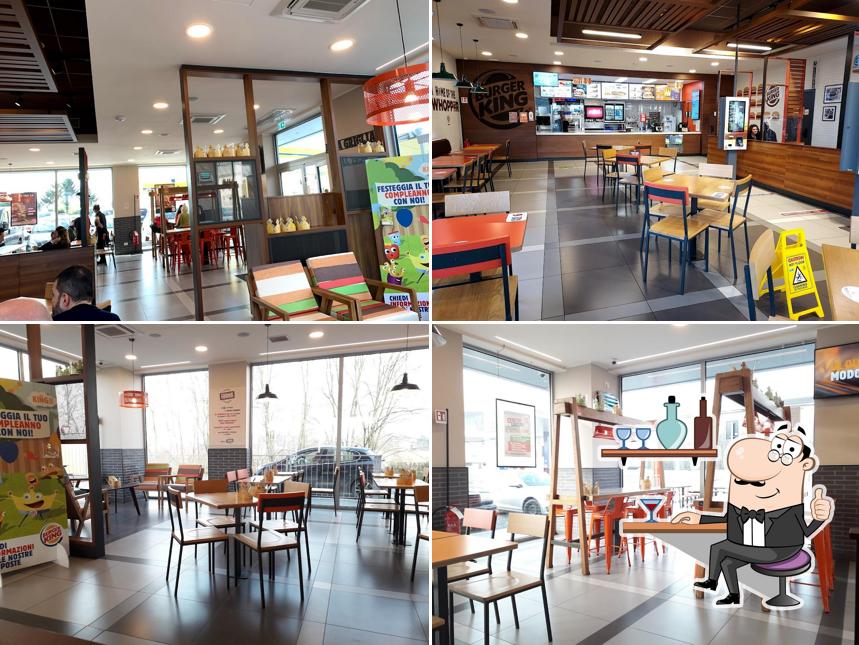 Gli interni di Burger King